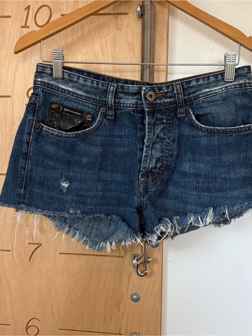 Dolce & Gabbana Dark Blue Distressed Denim Cutoff Shorts